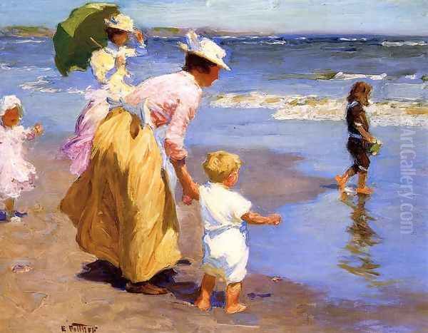 At the Beach Oil Painting by Edward Henry Potthast