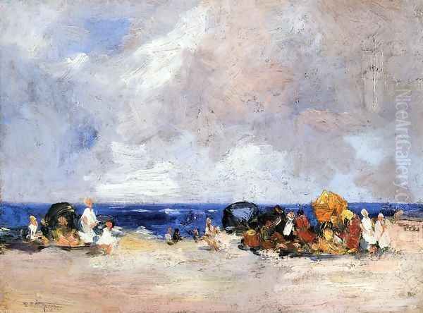 A Day at the Beach Oil Painting by Edward Henry Potthast