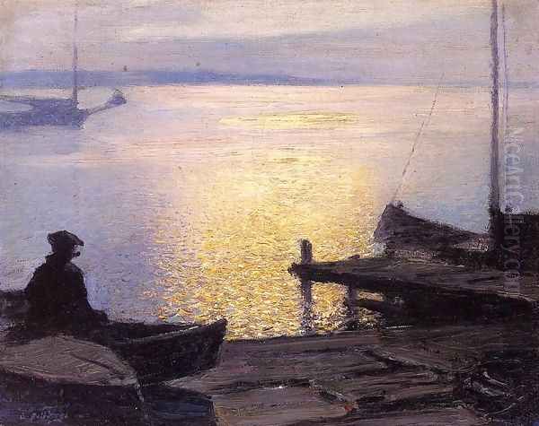 Along the Mystic River Oil Painting by Edward Henry Potthast