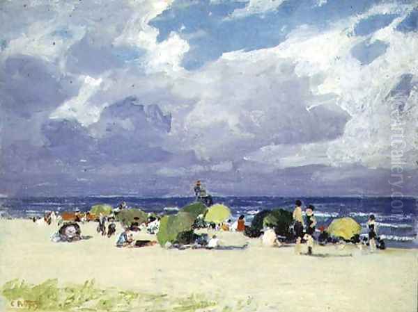 Purple Beach Scene Oil Painting by Edward Henry Potthast