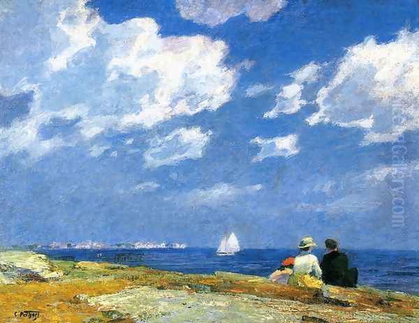 Along the Shore Oil Painting by Edward Henry Potthast