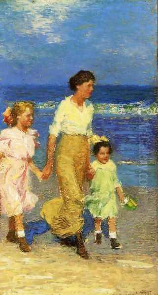 A Walk on the Beach Oil Painting by Edward Henry Potthast