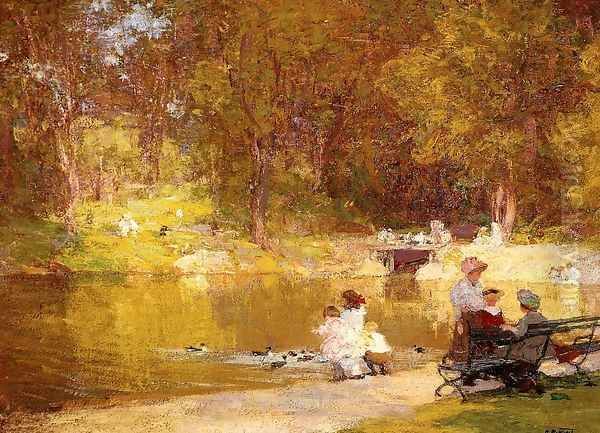 In Central Park Oil Painting by Edward Henry Potthast