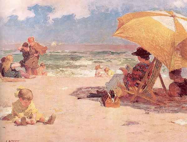 At the Seaside Oil Painting by Edward Henry Potthast