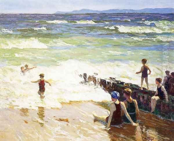 Bathers by the Shore Oil Painting by Edward Henry Potthast