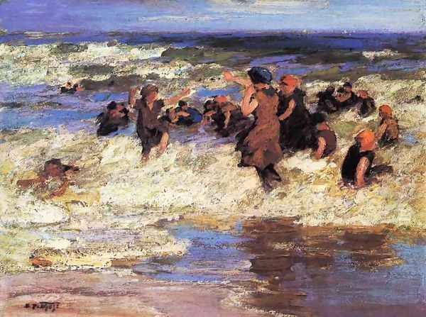 Surf Bathing Oil Painting by Edward Henry Potthast