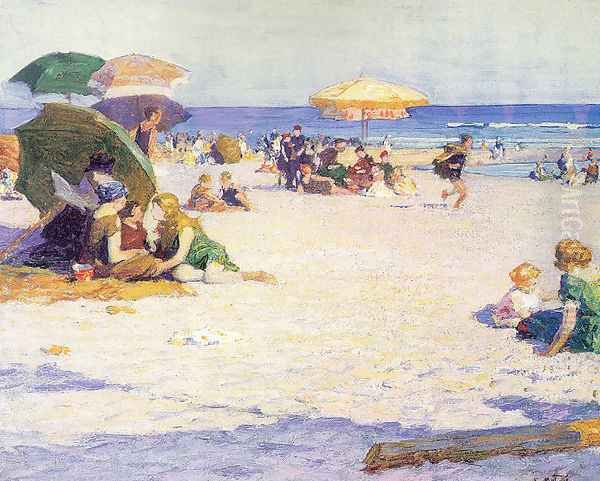 Long Beach 1922 Oil Painting by Edward Henry Potthast