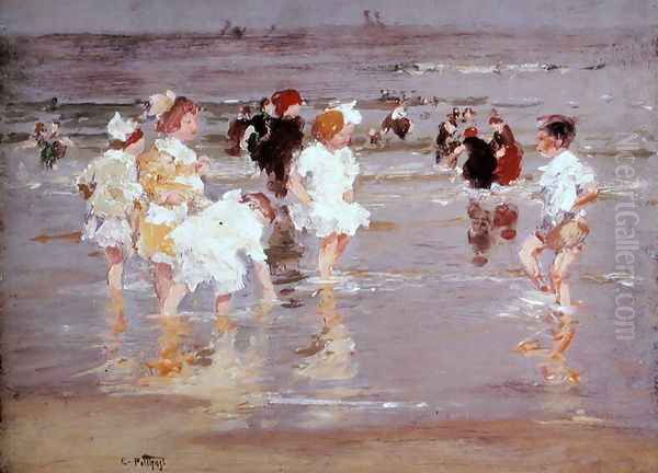 Children on the Beach Oil Painting by Edward Henry Potthast