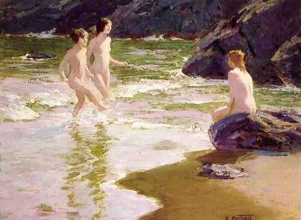 Young Bathers Oil Painting by Edward Henry Potthast