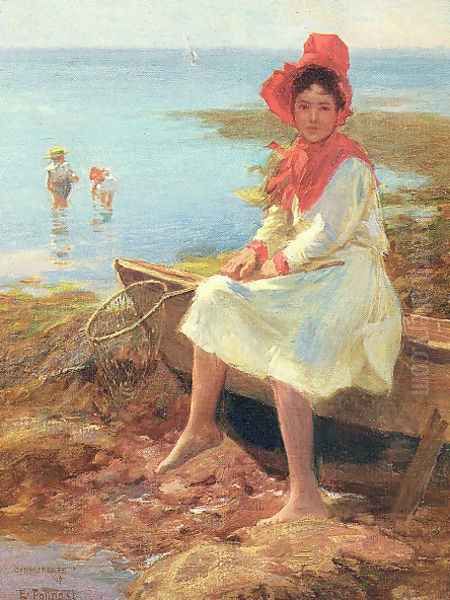 The Red Bonnet Oil Painting by Edward Henry Potthast