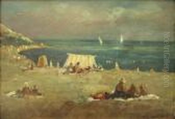 Scene De Plage Oil Painting by Arnold Borisovic Lakowskij