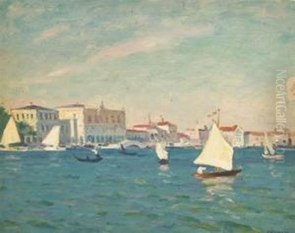 View Of Venice Oil Painting by Arnold Borisovic Lakowskij