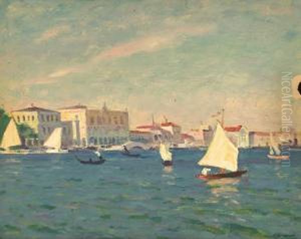 View Of Venice Oil Painting by Arnold Borisovic Lakowskij