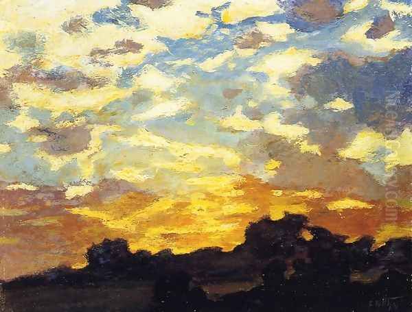 Golden Sunset Oil Painting by Edward Henry Potthast