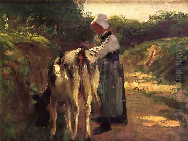 Grazing by the Roadside Oil Painting by Edward Henry Potthast