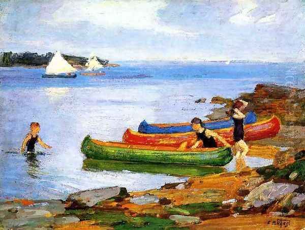 Canoeing 2 Oil Painting by Edward Henry Potthast