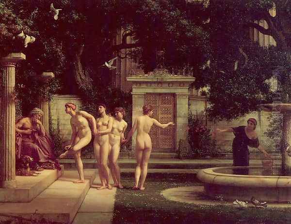 A Visit to Aesculipius 1880 Oil Painting by Sir Edward John Poynter