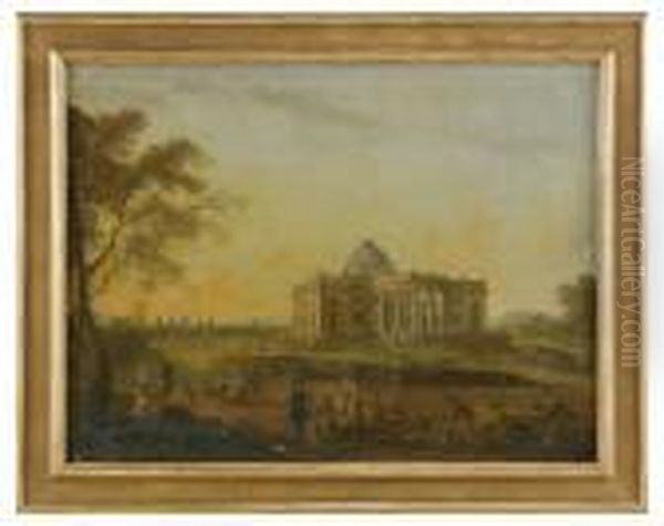 Le Chateau De Montmusard Oil Painting by Jean-Baptiste Lallemand