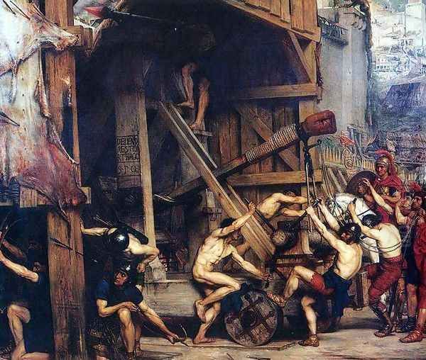 The Catapult Oil Painting by Sir Edward John Poynter