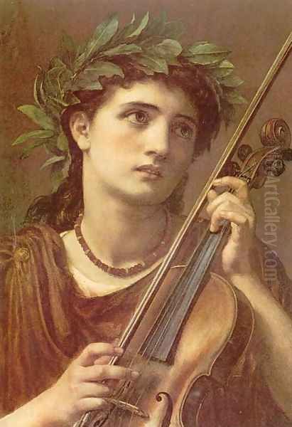 Music, Heavenly Maid Oil Painting by Sir Edward John Poynter