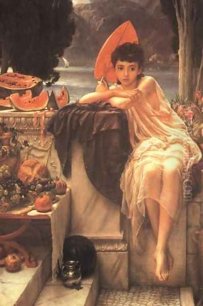 On the Temple Steps Oil Painting by Sir Edward John Poynter