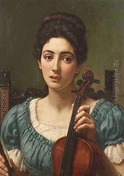 The Violinist Oil Painting by Sir Edward John Poynter