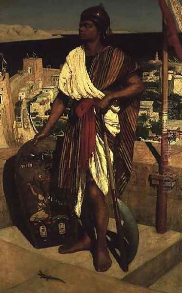 On Guard in the Time of the Pharaohs Oil Painting by Sir Edward John Poynter