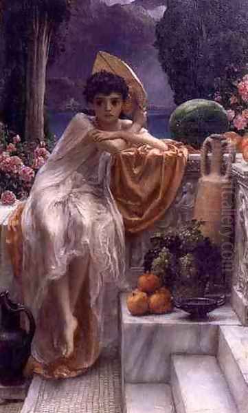 On the Temple Steps, 1890 Oil Painting by Sir Edward John Poynter