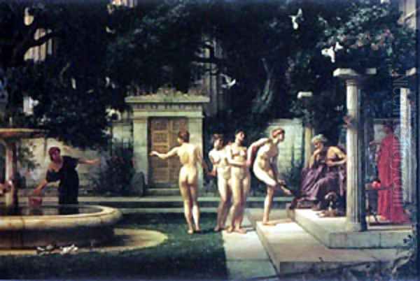 A Visit to Aesclepius 2 Oil Painting by Sir Edward John Poynter