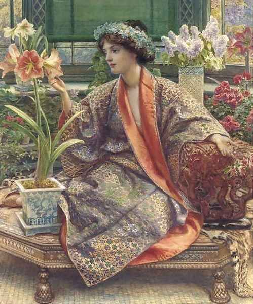 A Hot-House Flower Oil Painting by Sir Edward John Poynter