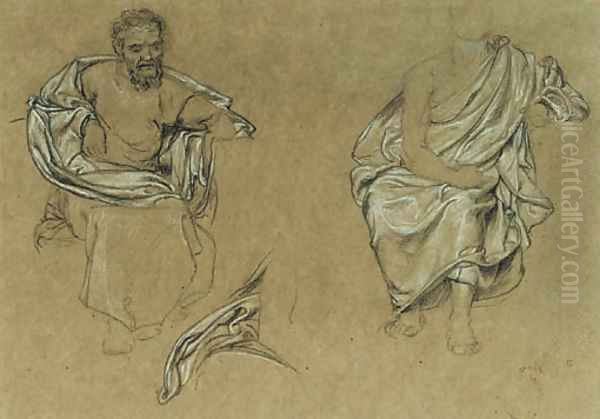 Three studies for the Grill Room of the South Kensington Museum Oil Painting by Sir Edward John Poynter