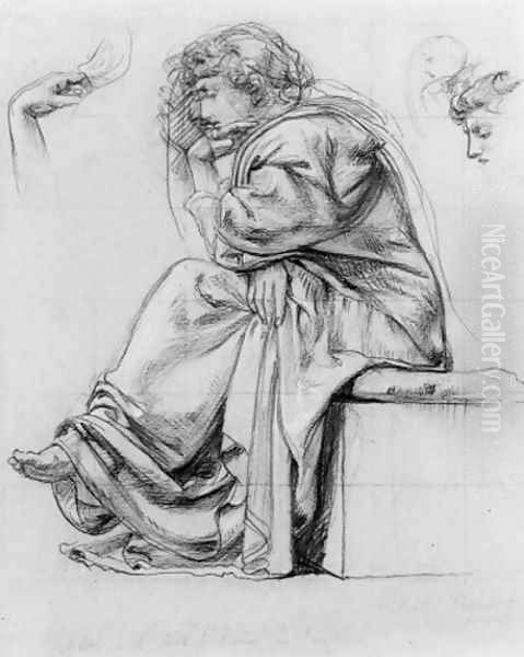 Study for the South Kensington Science Certificate of 1884 Oil Painting by Sir Edward John Poynter