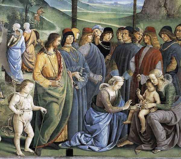 Moses's Journey into Egypt and the Circumcision of His Son Eliezer (detail-3) c. 1482 Oil Painting by Pietro Vannucci Perugino