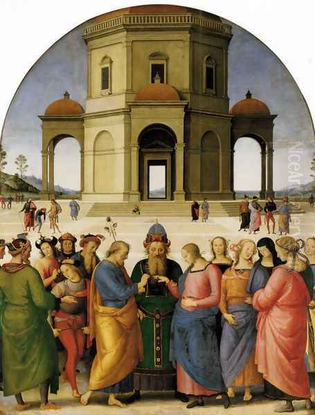 Marriage Of The Virgin Oil Painting by Pietro Vannucci Perugino