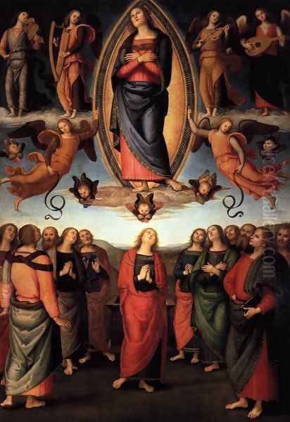 Assumption of the Virgin c. 1506 Oil Painting by Pietro Vannucci Perugino