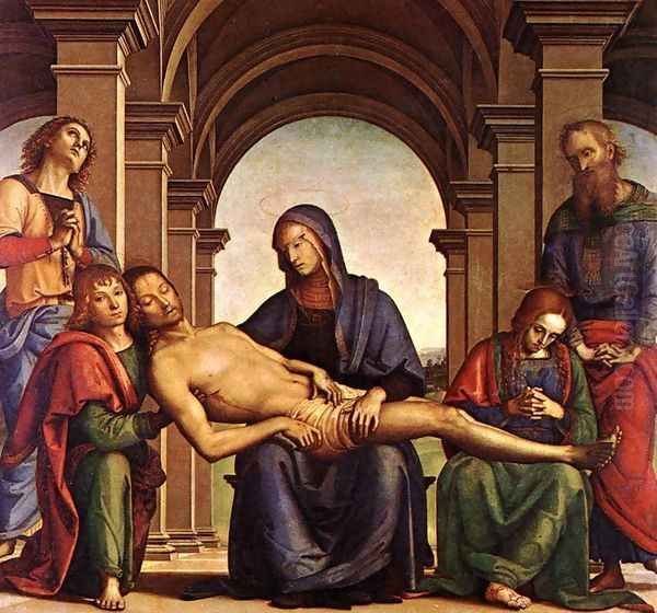 Pieta 1494-95 Oil Painting by Pietro Vannucci Perugino