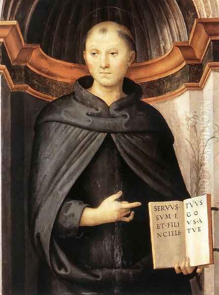 St Nicholas of Tolentino 1507 Oil Painting by Pietro Vannucci Perugino