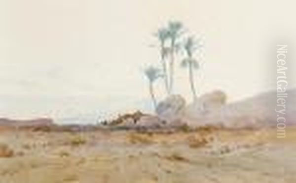 Fayoum From The Desert Oil Painting by Augustus Osborne Lamplough