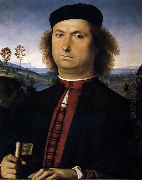 Portrait of Francesco delle Opere 1494 Oil Painting by Pietro Vannucci Perugino