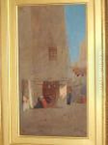 Rue Arab, Caire Oil Painting by Augustus Osborne Lamplough