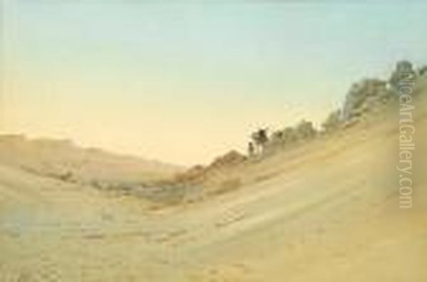 Desert Scene Oil Painting by Augustus Osborne Lamplough