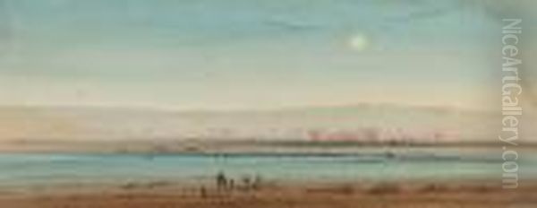 Moonlight Over Luxor Oil Painting by Augustus Osborne Lamplough