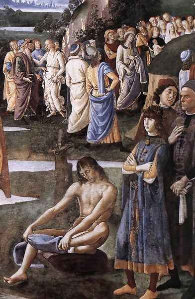 Baptism of Christ (detail-3) c. 148 Oil Painting by Pietro Vannucci Perugino