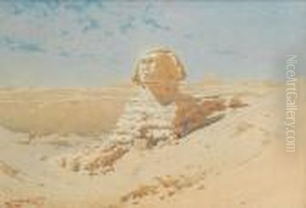 The Wisdom And Mystery Of The Desert Oil Painting by Augustus Osborne Lamplough