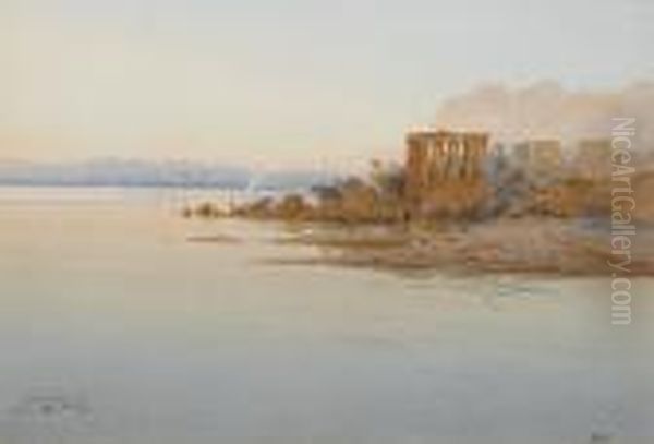 Philae Oil Painting by Augustus Osborne Lamplough