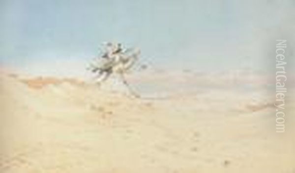 Crossing The Desert Oil Painting by Augustus Osborne Lamplough