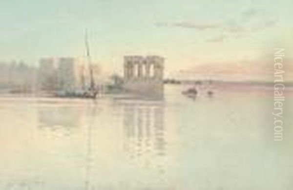 Philae, Egypt Oil Painting by Augustus Osborne Lamplough