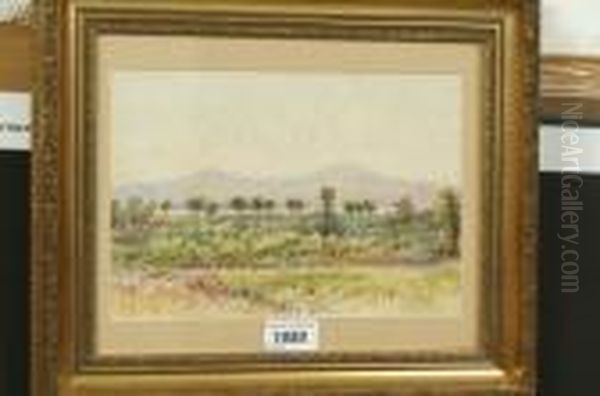 Extensive Continental Landscape Oil Painting by Augustus Osborne Lamplough