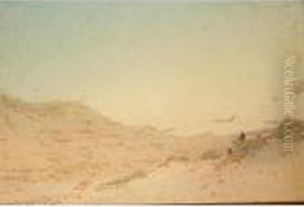 Evening In The Valley Of The Kings - Luxor Oil Painting by Augustus Osborne Lamplough