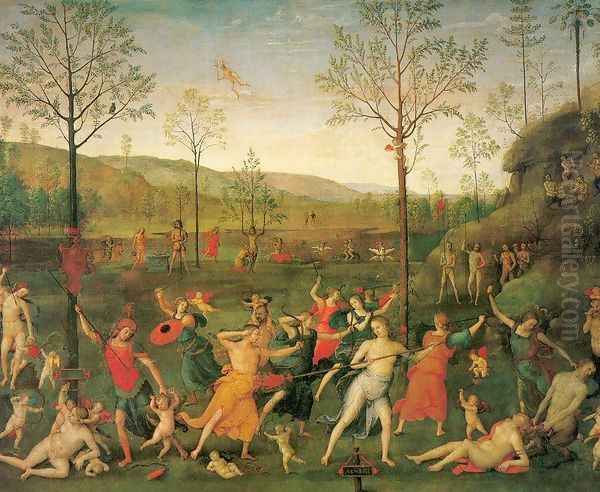 The Combat of Love and Chastity Oil Painting by Pietro Vannucci Perugino